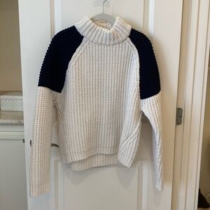 Cream and Navy sweater. Size L/3